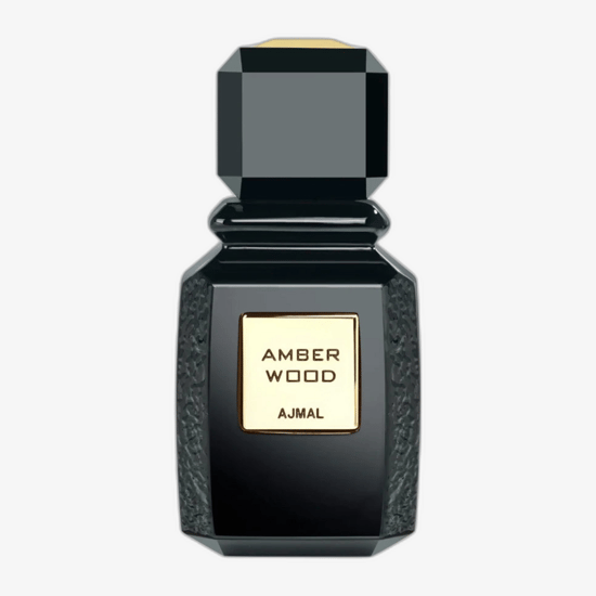 Оригинальная упаковка Ajmal Amber Wood EDP Бутылка Ajmal Amber Wood EDP без упаковки, крупный план