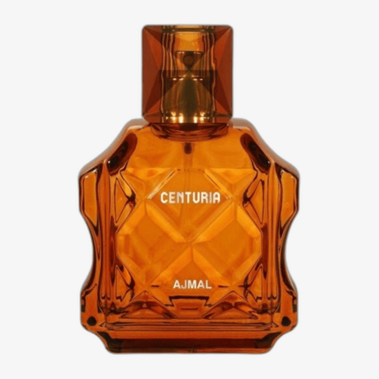 Originaalne pakend Ajmal Centuria EDP parfüümile Elegantne pudel Ajmal Centuria EDP detailvaates