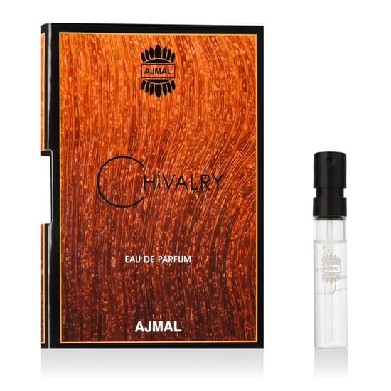 Elegantne pudel Ajmal Chivalry EDP, mis näitab selle disaini