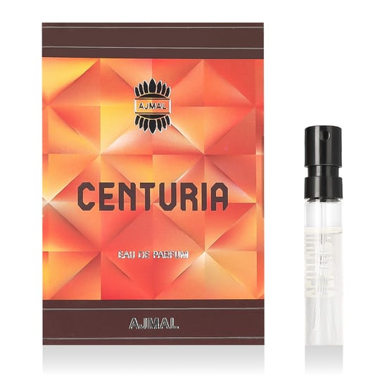 Originaalne pakend Ajmal Centuria EDP parfüümile Elegantne pudel Ajmal Centuria EDP detailvaates