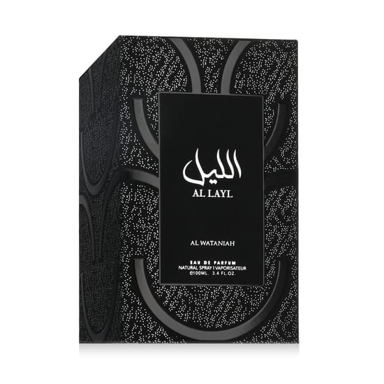 Original packaging of Al Wataniah Al Layl EDP Elegant bottle of Al Wataniah Al Layl Eau De Parfum