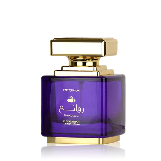 Close-up view of Al Wataniah Rawae'e Regina EDP bottle