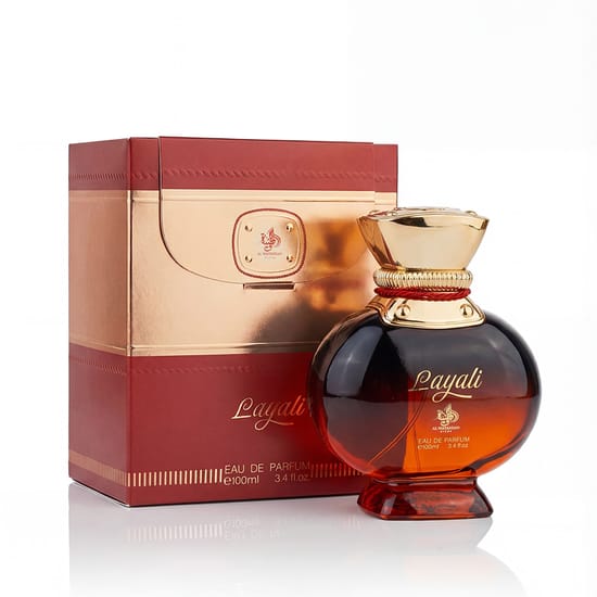 Бутылка Al Wataniah Layali EDP вблизи