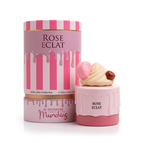 Al Wataniah Munchies Rose Eclat EDP pudel lähedalt