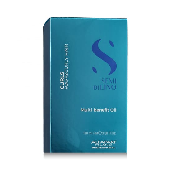 Alfaparf Milano Semi Di Lino Curls Multi-Benefit Oil õlipudel lokkis ja lainelistele juustele
