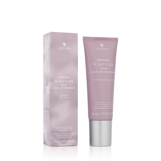 Close-up of Alterna Renewing Scalp Care HEMP Leave-On Treatment bottle