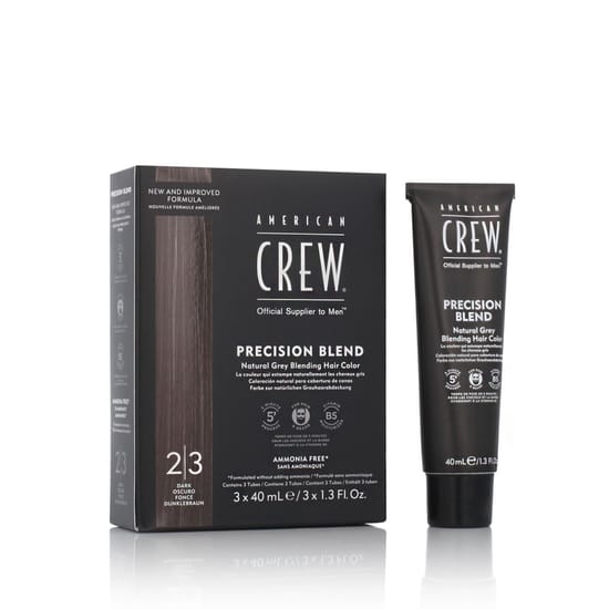 American Crew CLASSIC: PRECISION BLEND Natural Gray Coverage 2-3 Dark 3 x