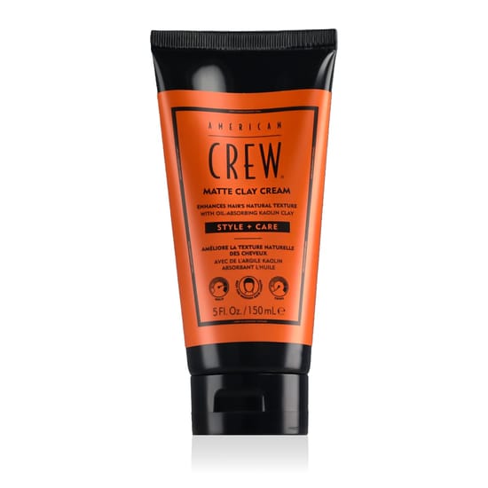 American crew style + care matte clay cream packaging