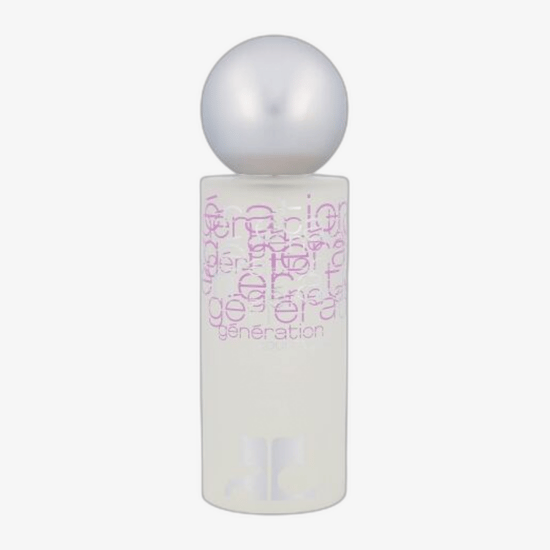 Close-up of the André Courrèges Generation EDT bottle