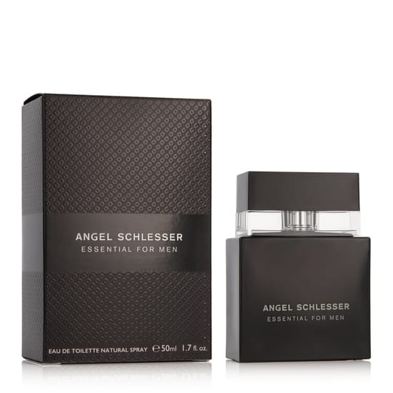 Original packaging of Angel Schlesser Essential for Men EDT Elegant bottle of Angel Schlesser Essential for Men EDT