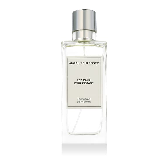 Elegant bottle of Angel Schlesser Les Eaux d'Un Instant Tempting Bergamot Eau de Toilette, radiating a light citrus aroma