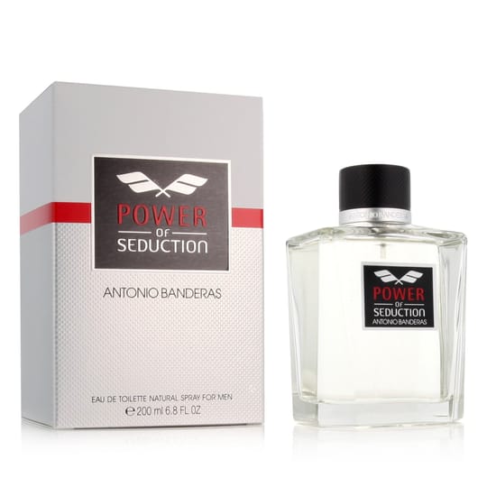 Original packaging of Antonio Banderas Power of Seduction EDT Bottle of Antonio Banderas Power of Seduction EDT up close