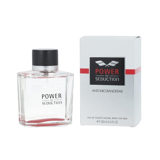 Original packaging of Antonio Banderas Power of Seduction EDT Bottle of Antonio Banderas Power of Seduction EDT up close