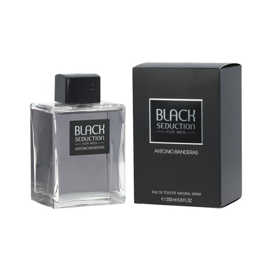 Elegant bottle of antonio banderas seduction in black edt