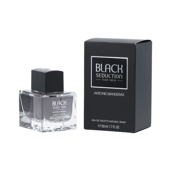 Elegant bottle of antonio banderas seduction in black edt