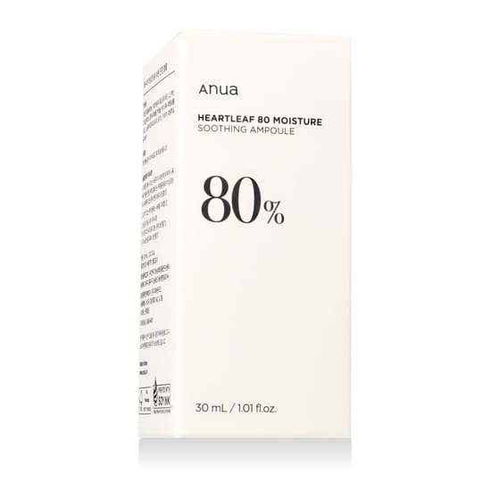 Close-up of Anua Heartleaf 80% Moisture Soothing Ampoule bottle
