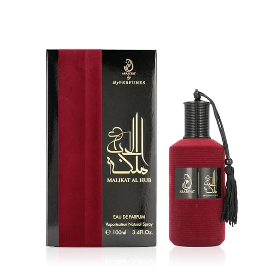 Elegant bottle of Arabiyat Prestige Malikat Al Hub EDP