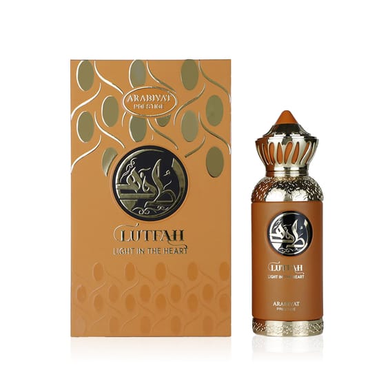 Elegant bottle of Arabiyat Prestige Lutfah Light in the Heart EDP