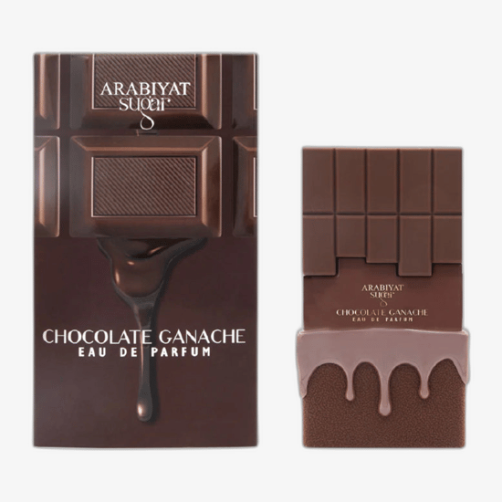 Упаковка Arabiyat Sugar Chocolate Ganache EDP Элегантный флакон Arabiyat Sugar Chocolate Ganache EDP