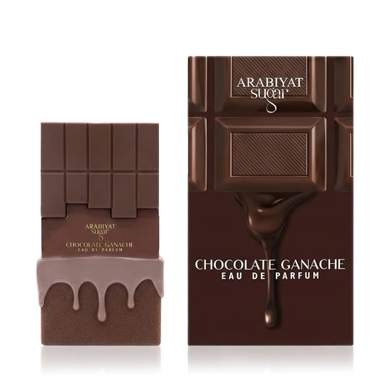 Упаковка Arabiyat Sugar Chocolate Ganache EDP Элегантный флакон Arabiyat Sugar Chocolate Ganache EDP
