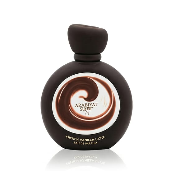Elegant bottle of Arabiyat Sugar French Vanilla Latte EDP