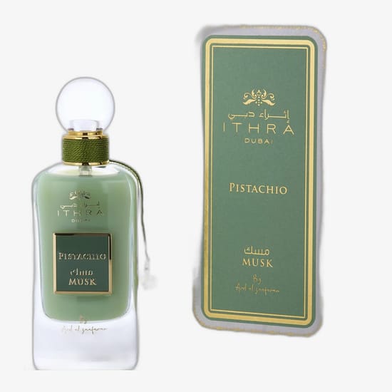 Elegant bottle of Ard al Zaafaran Pistachio Musk EDP