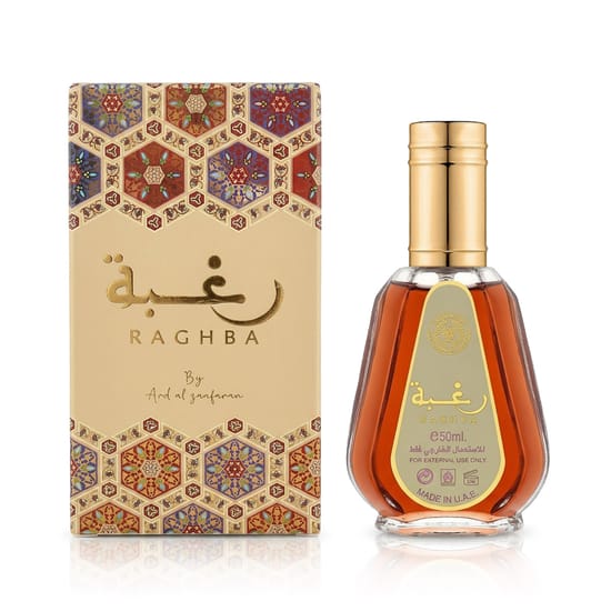 Elegant bottle of ard al zaafaran raghba edp