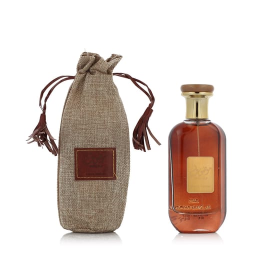 Original packaging of Ard Al Zaafaran Mousuf Eau De Parfum Close-up of Ard Al Zaafaran Mousuf Eau De Parfum bottle