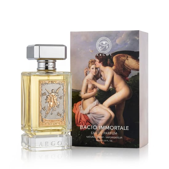 Argos Bacio Immortale originaalpakend – õhkab luksuslikkust ja modernsust Argos Bacio Immortale EDP – elegantne ja modernne flakoon lähedalt vaadelduna