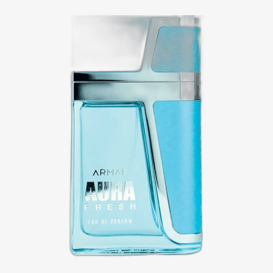 Bottle of Armaf Aura Fresh EDP up close