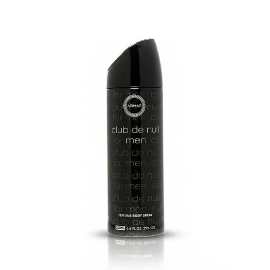 Armaf Club de Nuit Intense Man Bodyspray kaasaegne välimus ja detailid Armaf Club de Nuit Intense Man bodyspray pudel, minimalistlik disain