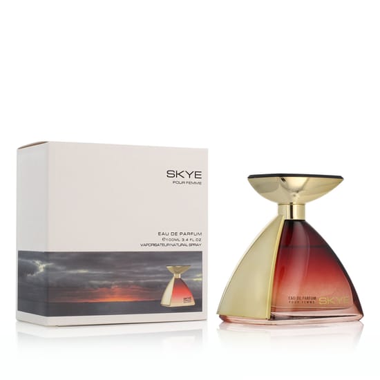 Elegant bottle of Armaf Skye Pour Femme Eau de Parfum, highlighting its minimalist design and refined character