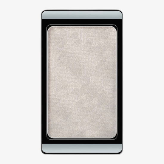Close-up of artdeco eyeshadow pearl (46 pearly snow touch) in elegant packaging