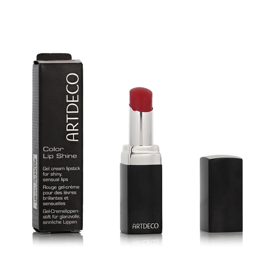 Close-up of Artdeco Color Lip Shine in Shiny Bright Red