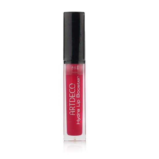 Artdeco hydra lip booster lähedalt vaadatuna, läbipaistev kuum roosa