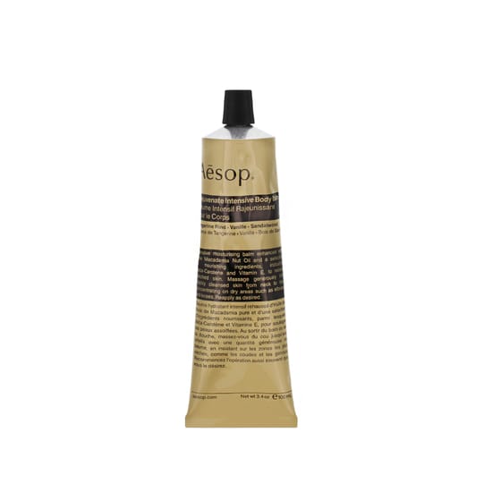 Originaalne Aesop Rejuvenate Intensive Body Balm toode Aesop Rejuvenate Intensive Body Balm pakendi lähivõte