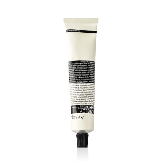 Aesop parsley seed cleansing masque in a stylish jar
