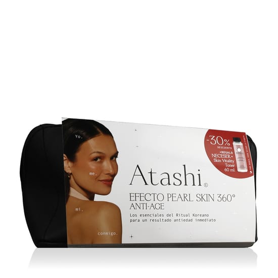 Упаковка набора Atashi efecto pearl skin 360º anti-age