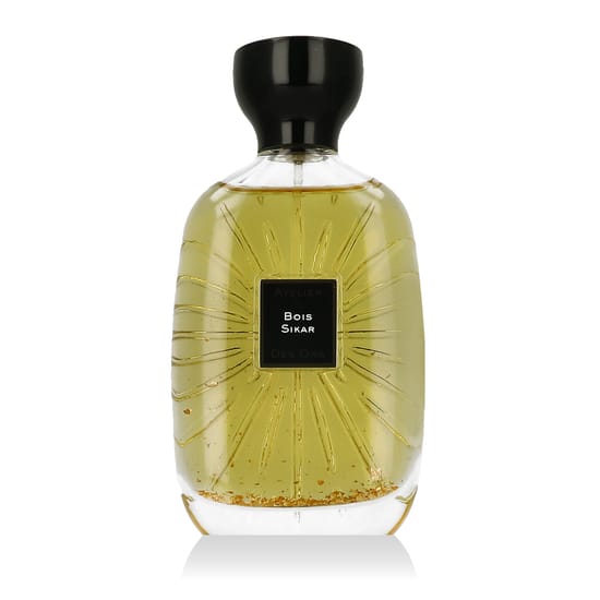 Original packaging of Atelier des Ors Bois Sikar EDP Bottle of Atelier des Ors Bois Sikar EDP up close
