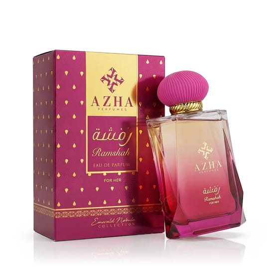 Elegant bottle of Azha Perfumes Ramshah Eau de Parfum
