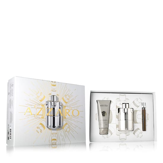 Azzaro Wanted set: fragrance, mini version, and body gel