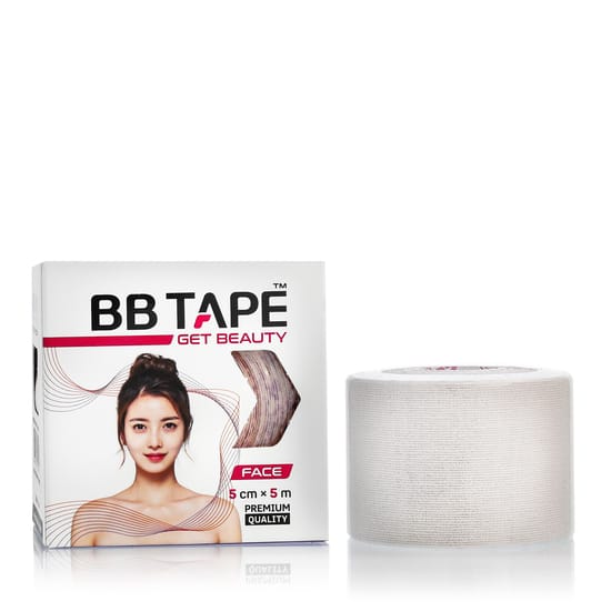 Close-up of bb tape get beauty face tape skin in porcelain hue