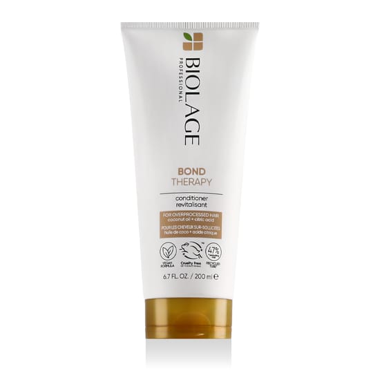 Biolage Professional Bond Therapy Conditioner bottle in focus
