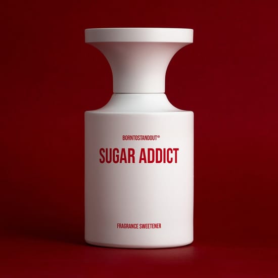 Elegant bottle of borntostandout sugar addict edp