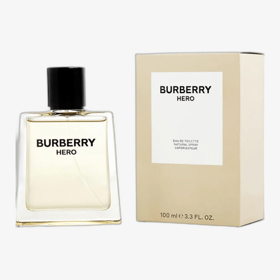 Сэмпл Burberry Hero EDT 2 мл — элегантный лаконичный флакон крупным планом
