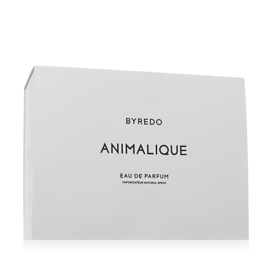 Close-up of Byredo Animalique EDP bottle