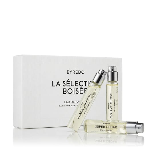Miniature bottles of Byredo La Sélection Boiséé Set