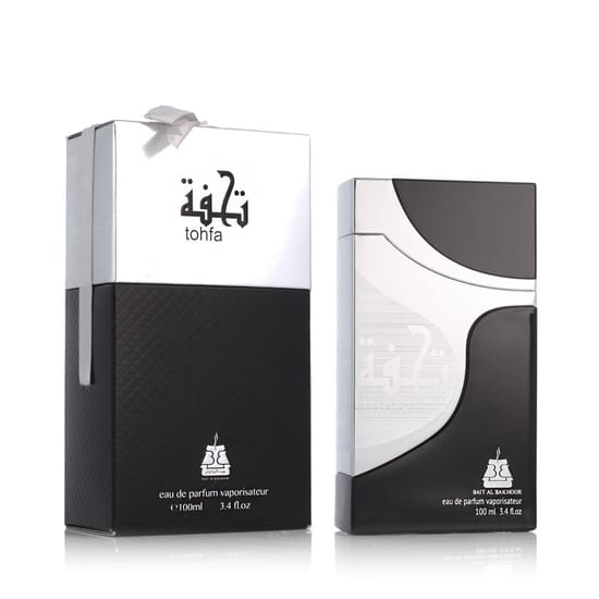 Bait Al Bakhoor Tohfa Black Eau De Parfum pakend Elegantne pudel Bait Al Bakhoor Tohfa Black Eau De Parfum