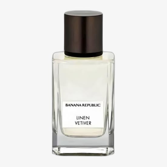 Banana Republic Linen Vetiver EDP bottle showcasing minimalist design