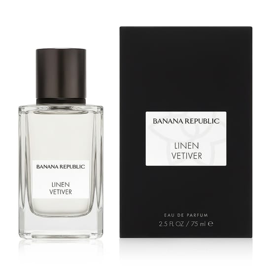 Banana Republic Linen Vetiver EDP bottle showcasing minimalist design